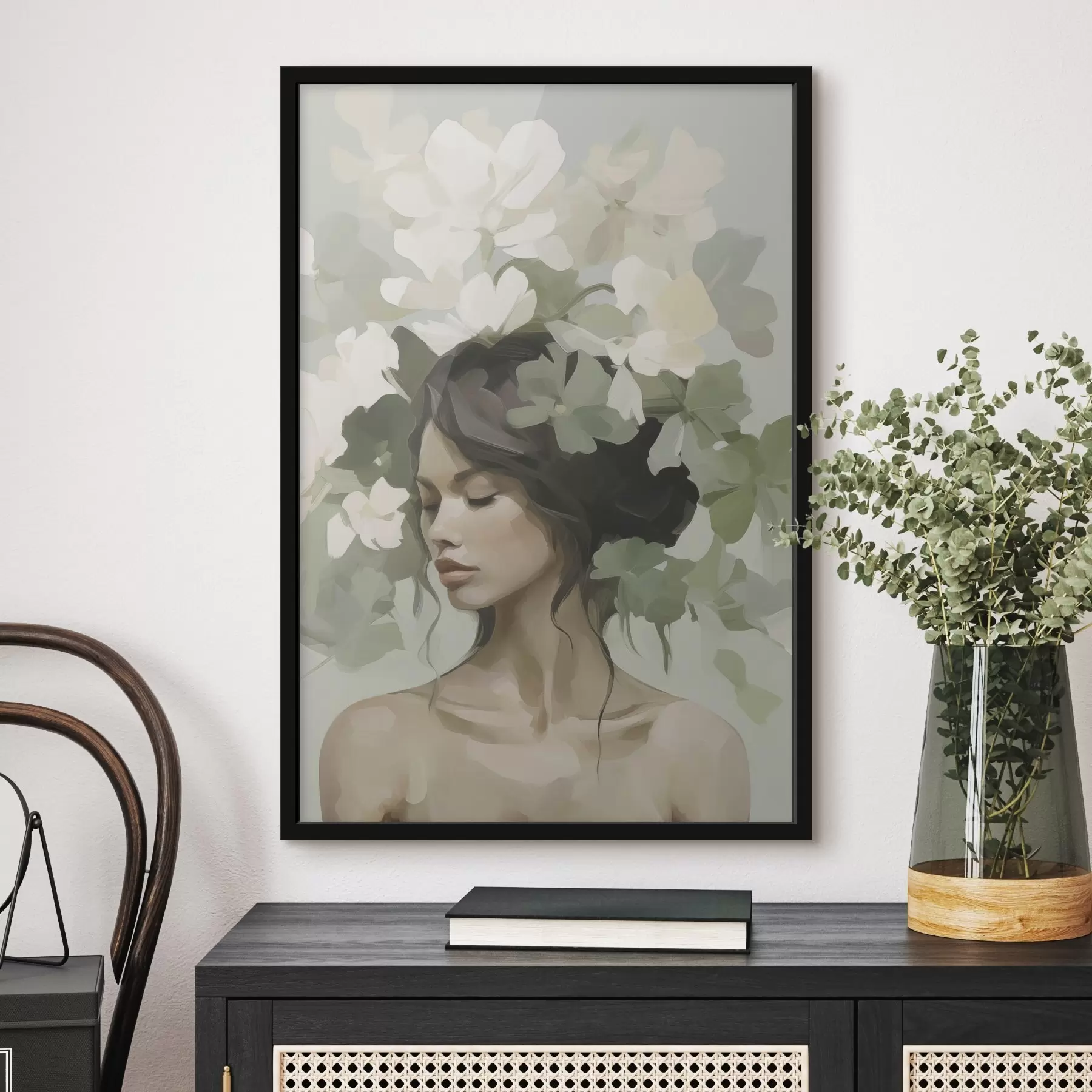 Fototapeedid Tüdruku portree lillekrooniga f47807