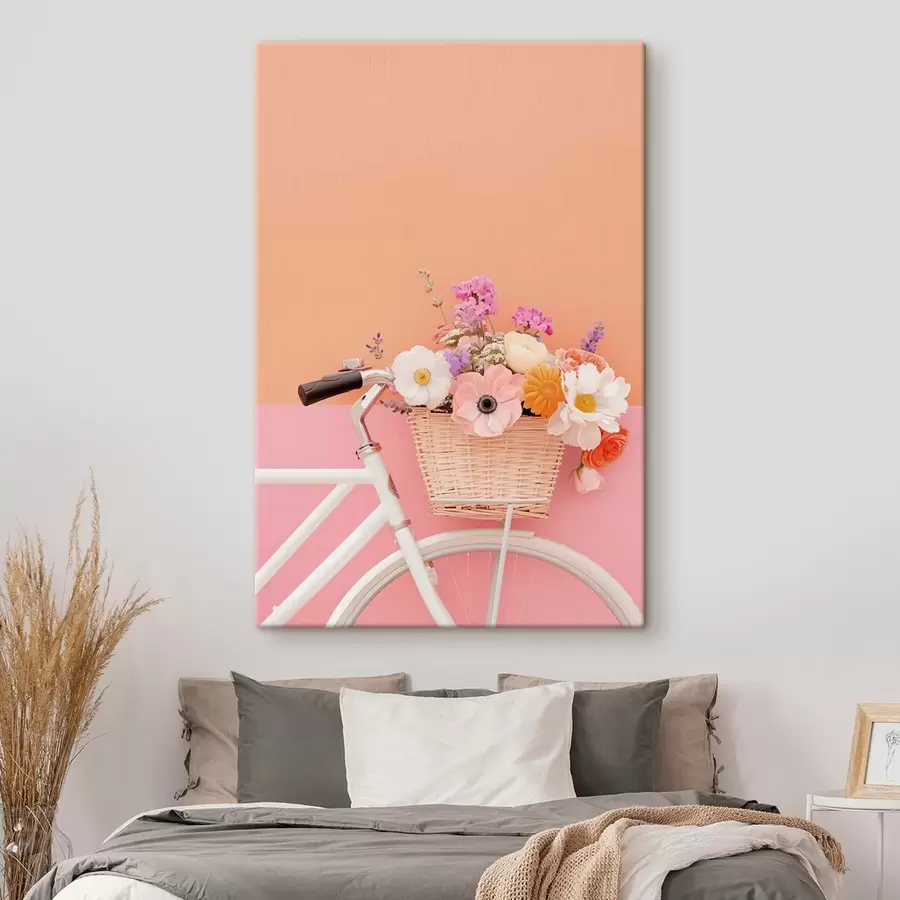 Pilt Provansaalse stiilis lillekorv, jalgratas s47895