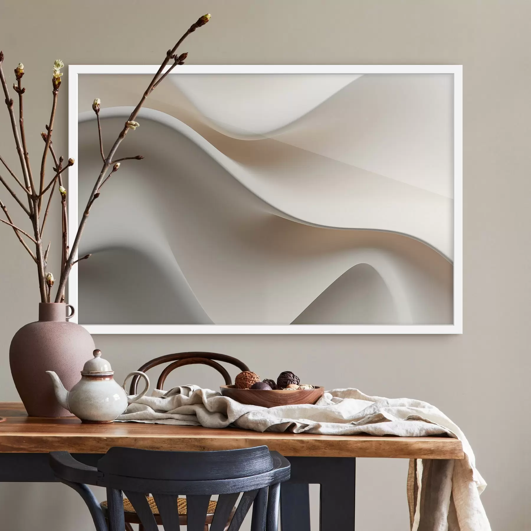 Fototapeedid Volumetrilised lained, 3D-imitatsioon f47886