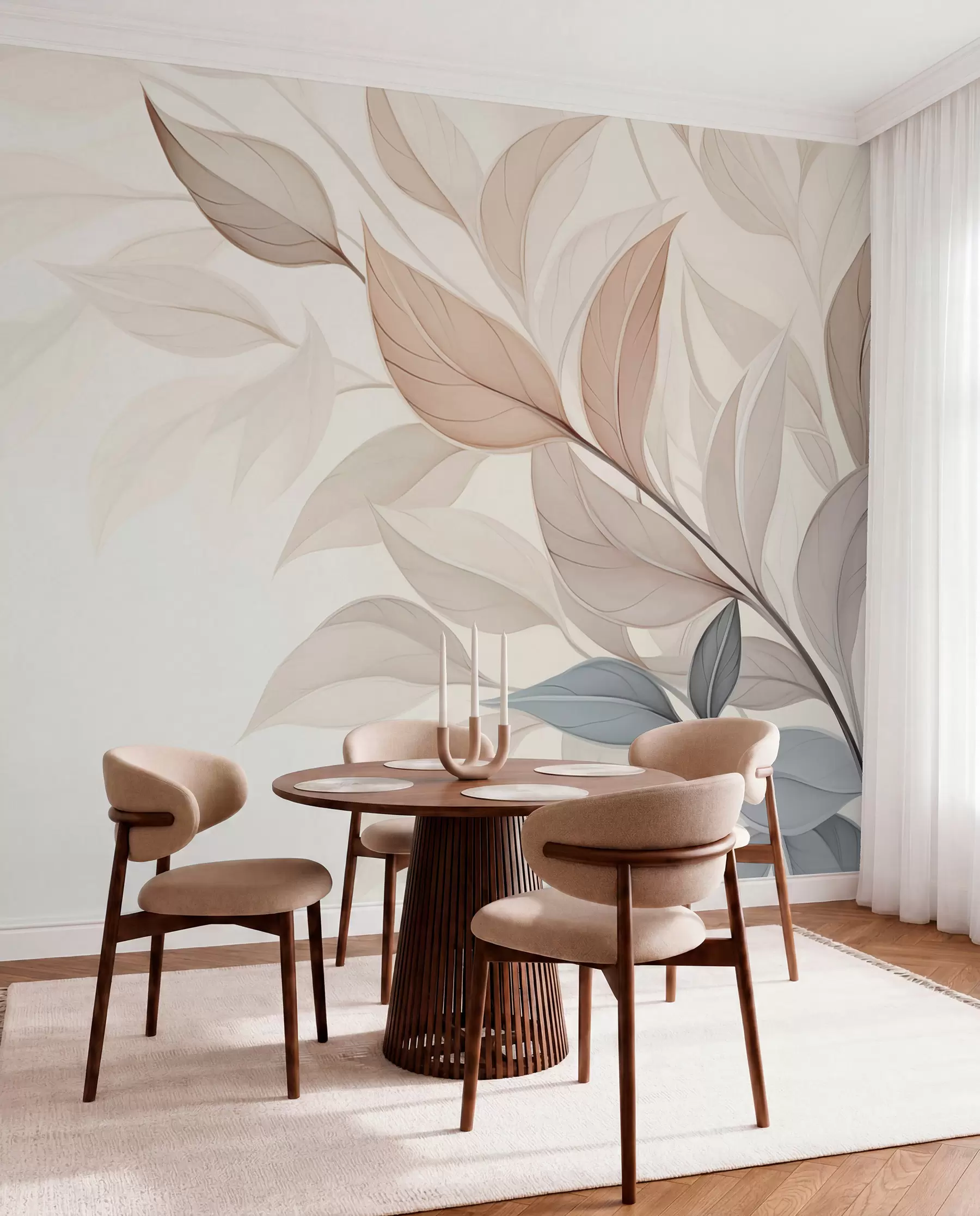 Fototapeedid Lehekihid roosas w05227