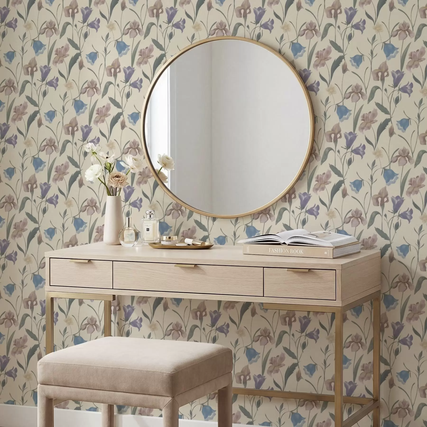 Fototapeedid Pastellne lillemuster heledal taustal a01118