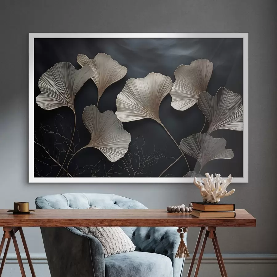 Fototapeedid Hõlmikpuu lehed tumedal taustal f48008