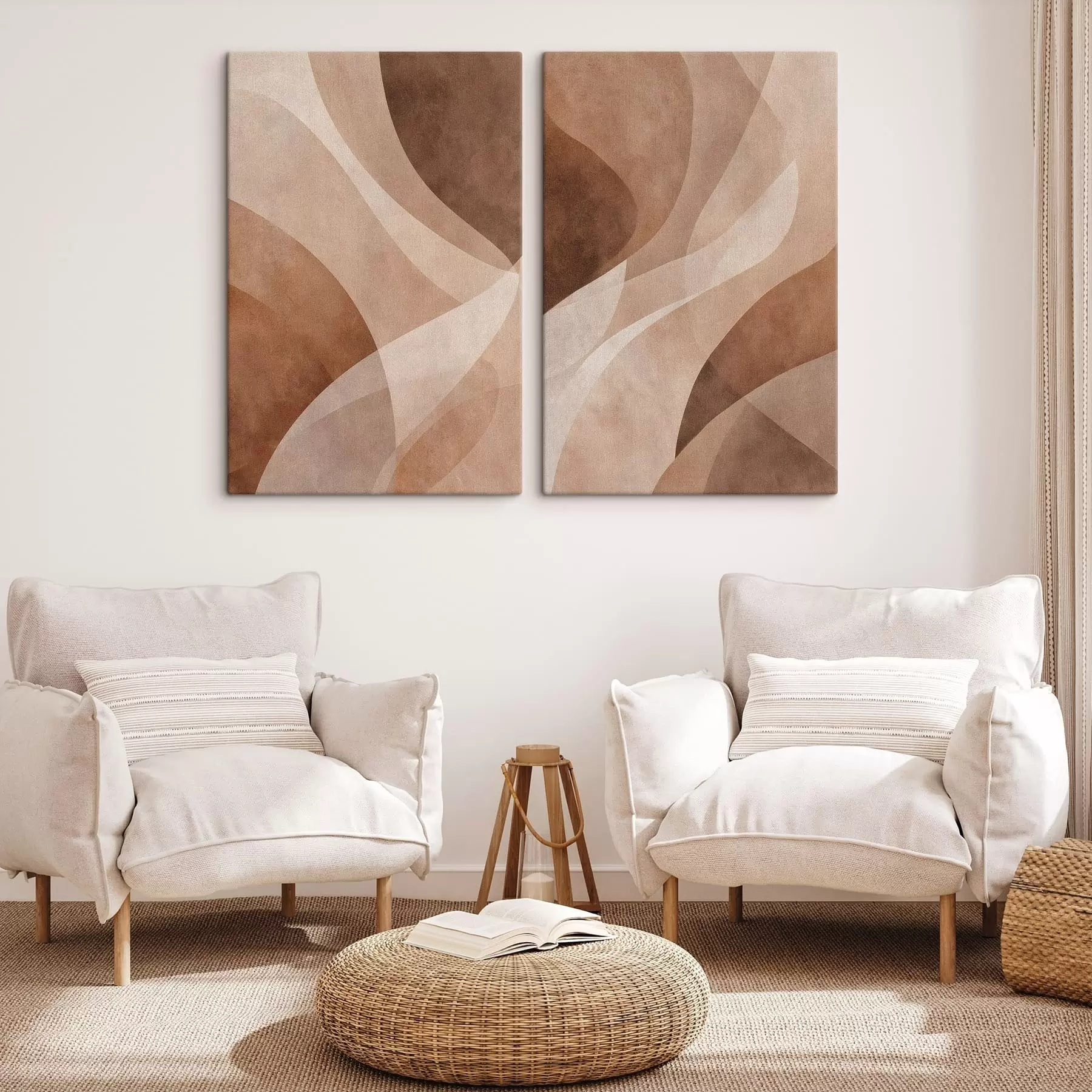 Pilt abstraktsed lained šokolaaditoonides m30096