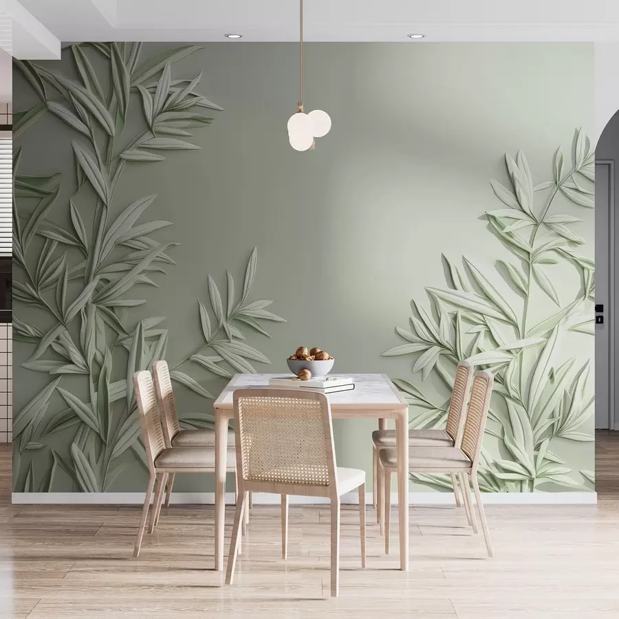 Fototapeedid Basreljeefide lehtede imitatsioon w05244v1