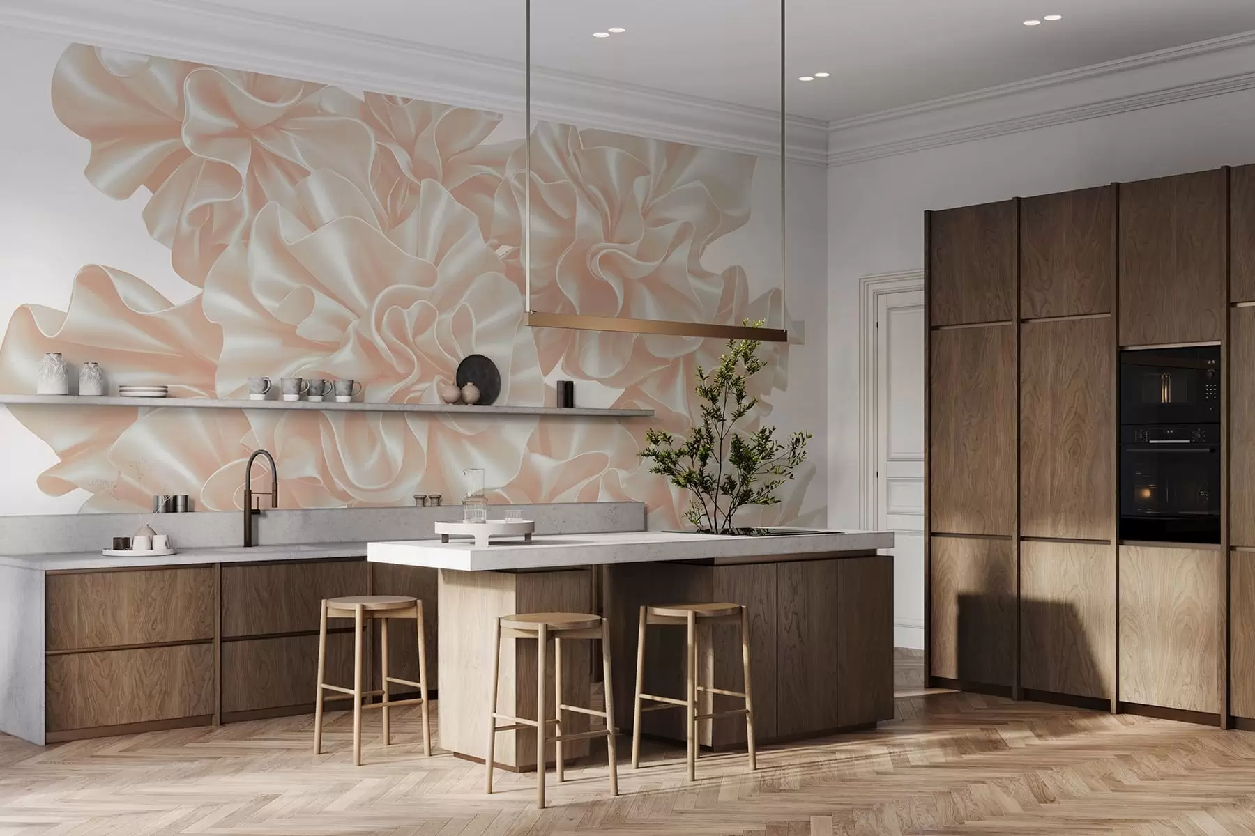 Fototapeedid Lintidest lillede imitatsioon w05252