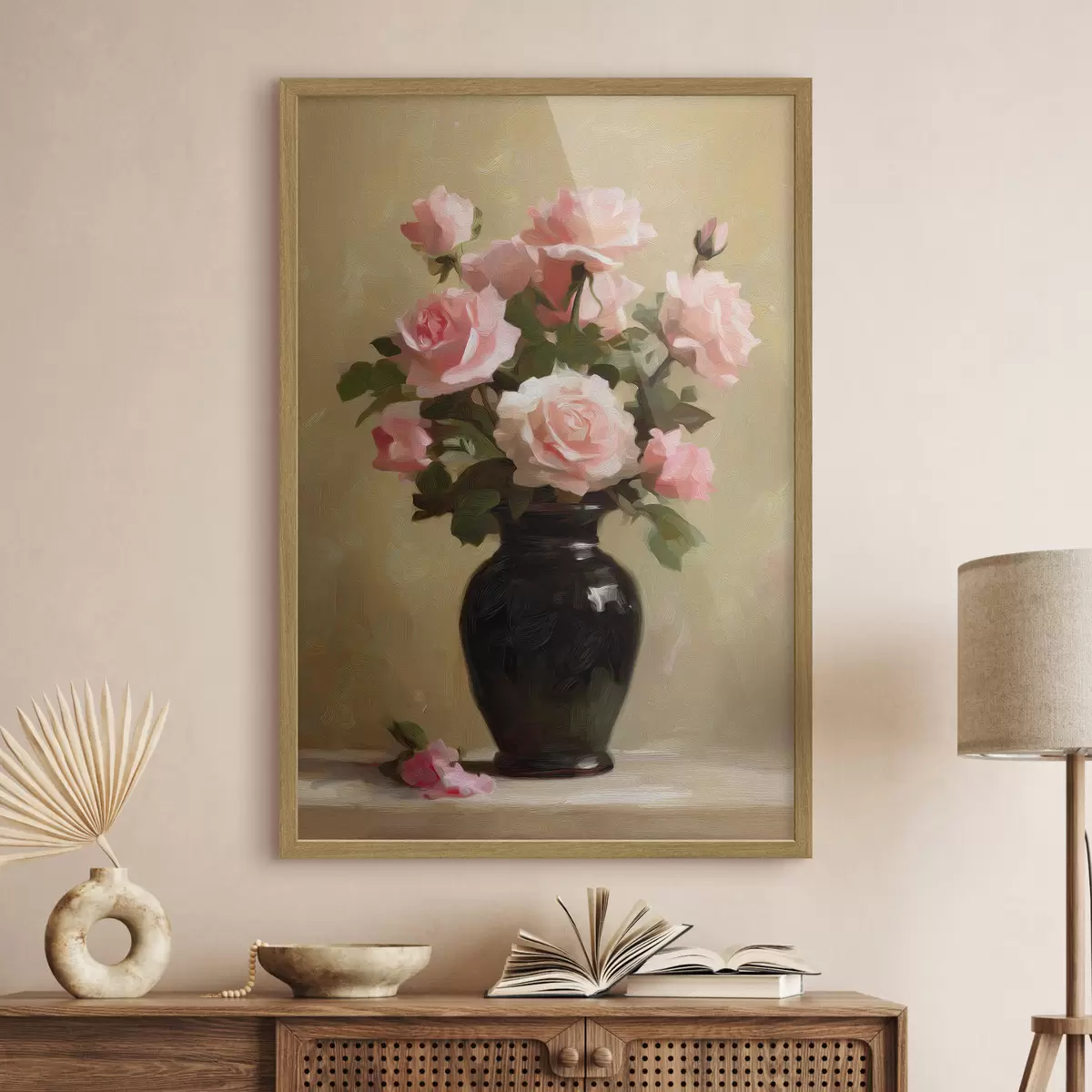 Plakat Vaas roosidega f48125