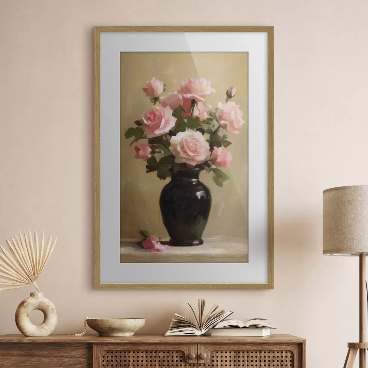 Plakat Vaas roosidega f48125