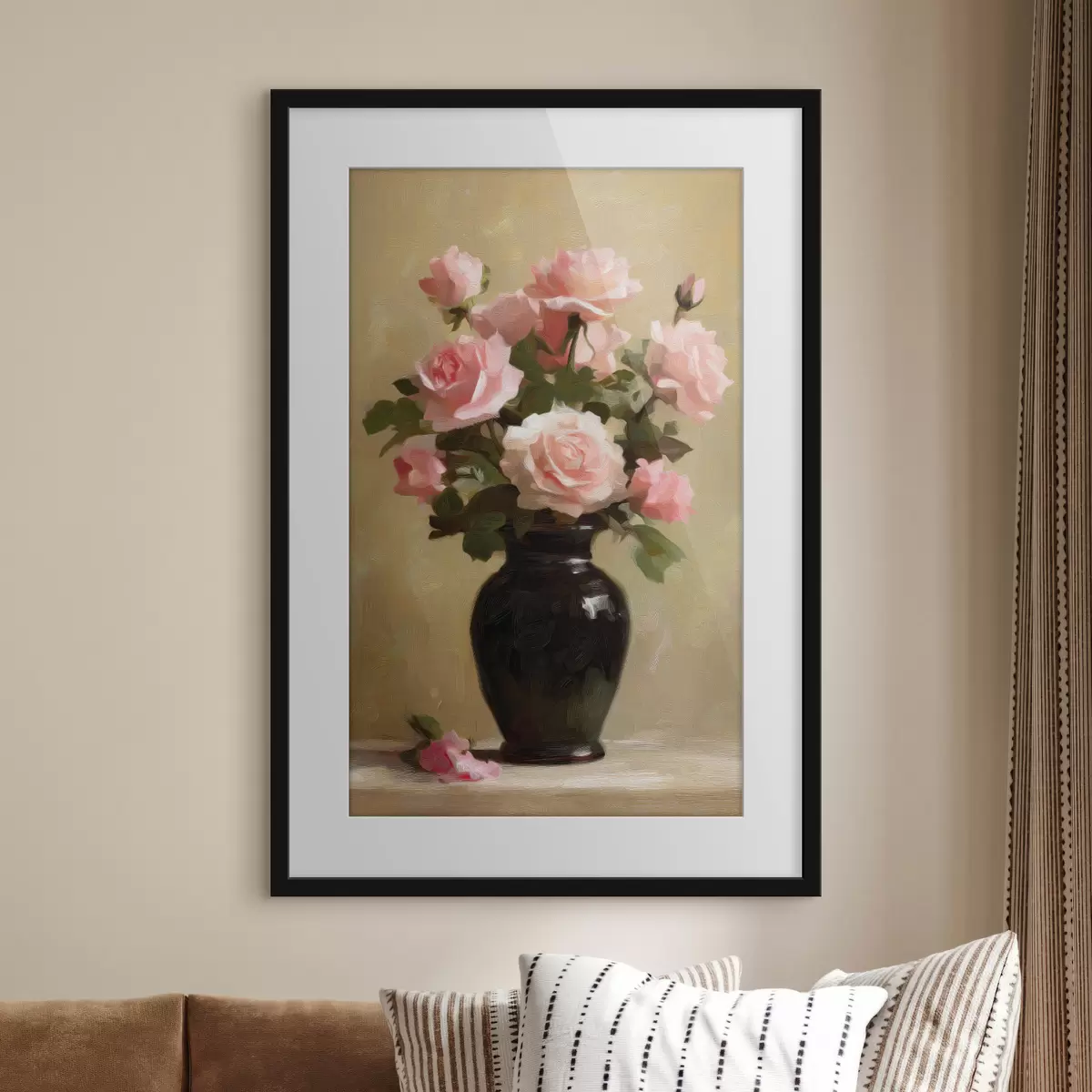 Plakat Vaas roosidega f48125