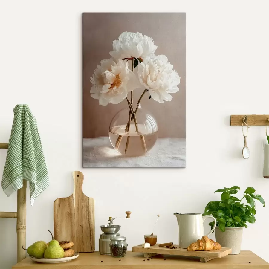 Pilt õhuline minimalistlik natüürmort peonidega s48119
