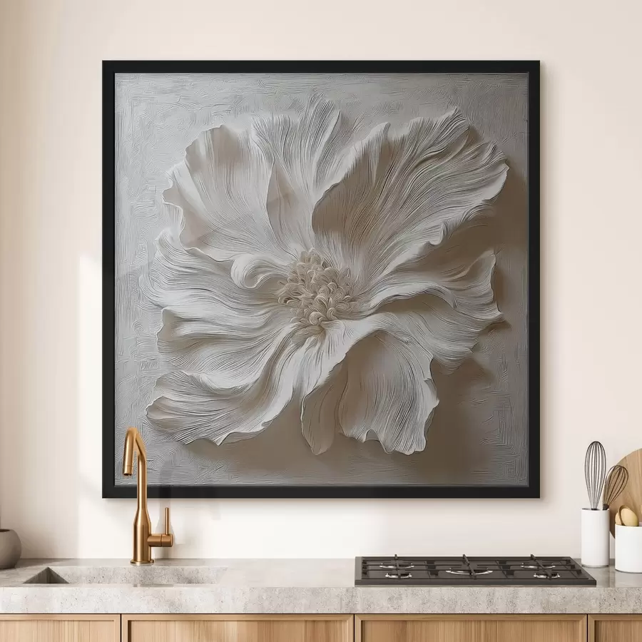 Fototapeedid valge kipsi reljeefne lille skulptuur f48065