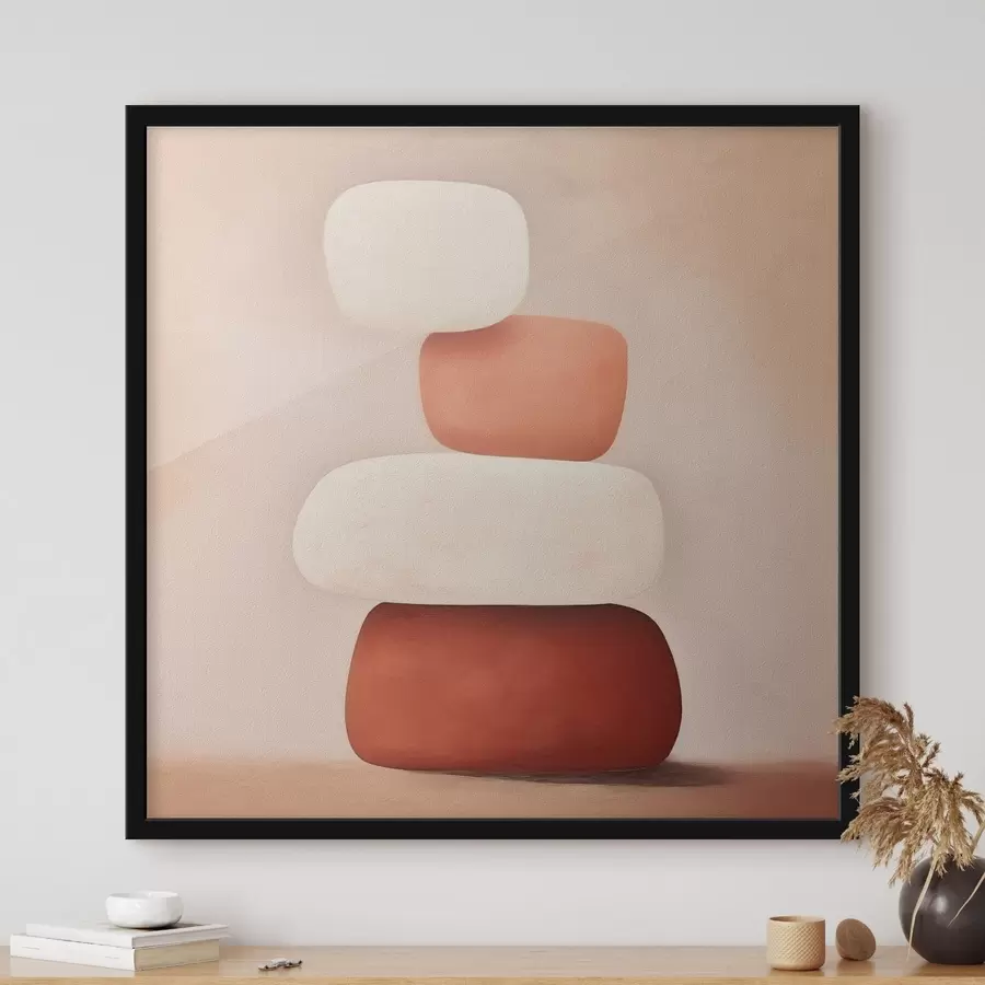 Fototapeedid minimaalne abstraktne kompositsioon korrastatud kujunditest f48076