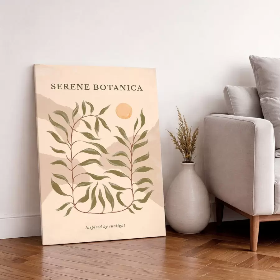 Pilt Botaaniline plakat tekstiga „Serene Botanica” s48022