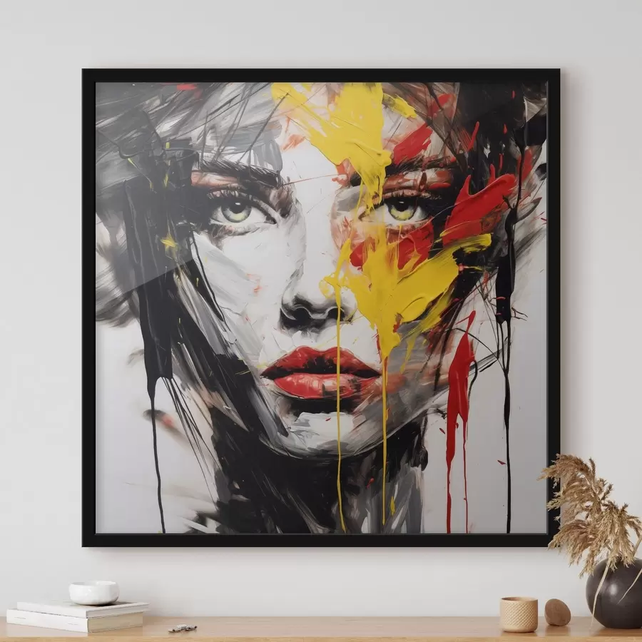 Fototapeedid Naise portree julge pintslitõmbega f48088