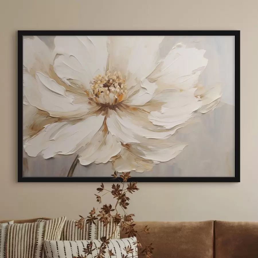 Fototapeedid Lähedalt vaadeldav kerge tekstuuriga lill f48092