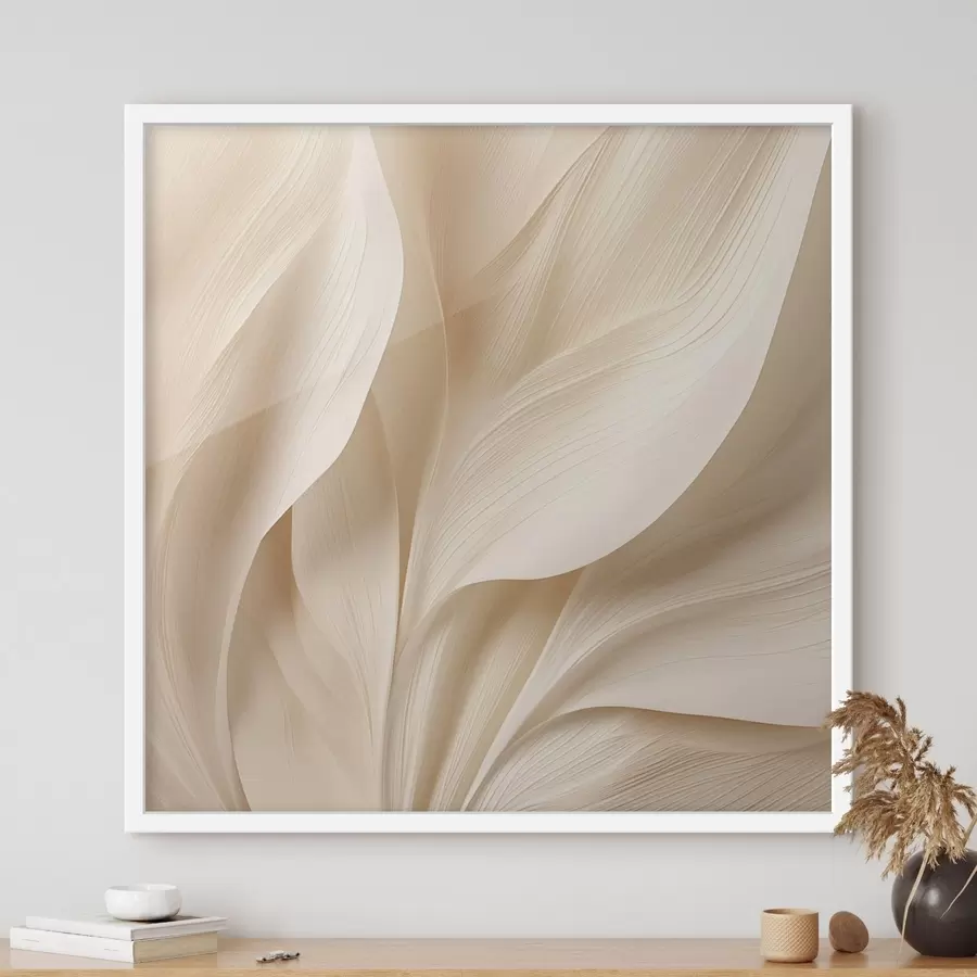 Fototapeedid Abstraktsed beežid voolavad jooned f48095