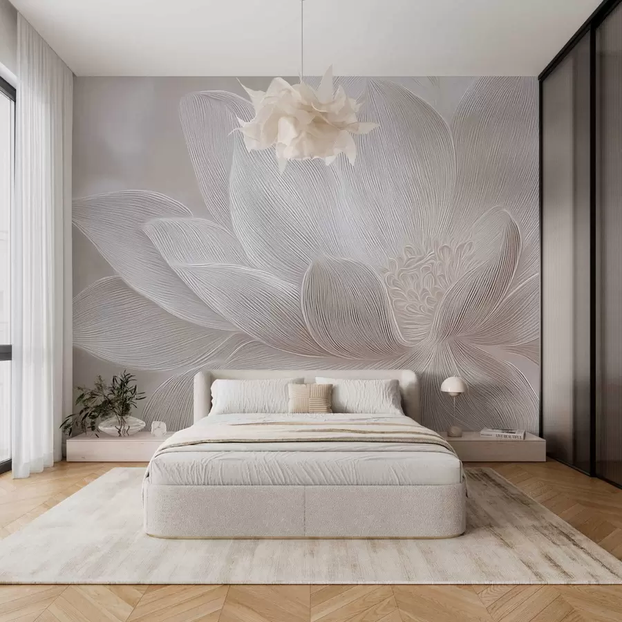 Fototapeedid Abstraktsed voolavad lained helebeežides toonides w05266