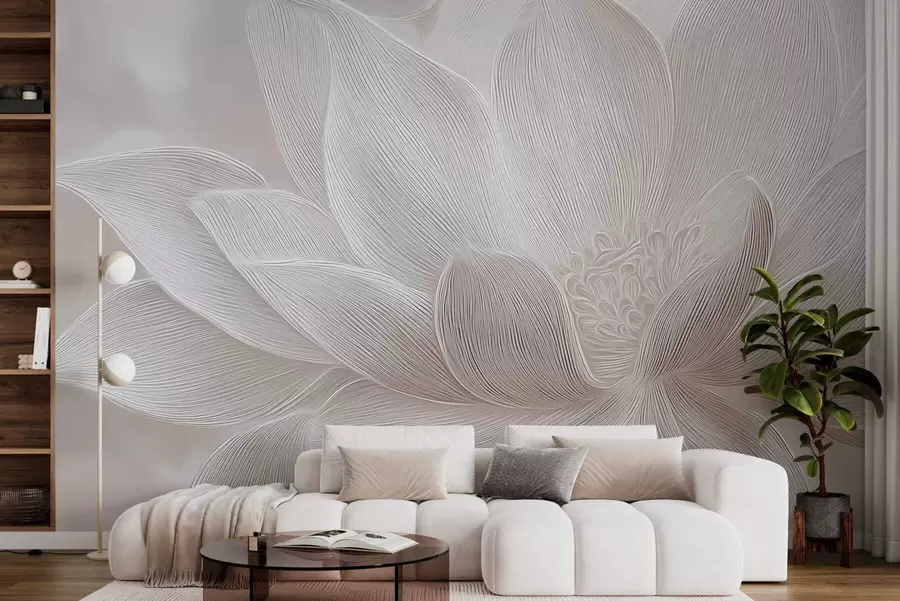 Fototapeedid Abstraktsed voolavad lained helebeežides toonides w05266