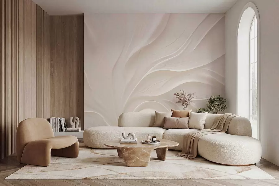 Fototapeedid Õrnad läbipaistvad lehed oksal w05267