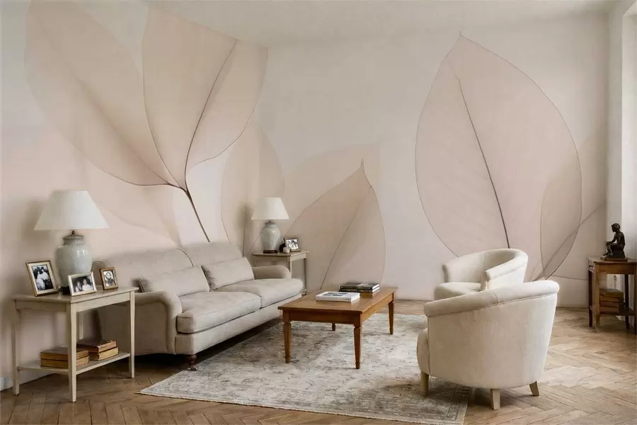 Fototapeedid Valge õis peene joonega w05268