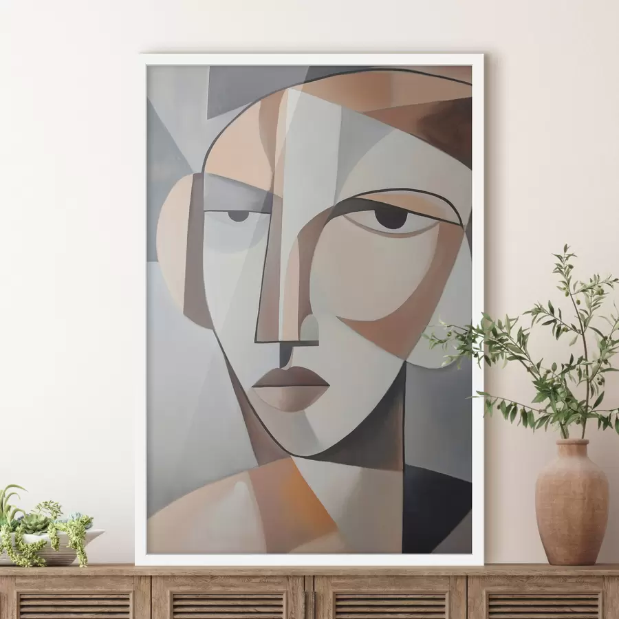 Fototapeedid Kaasaegne kubistlik portree f48012