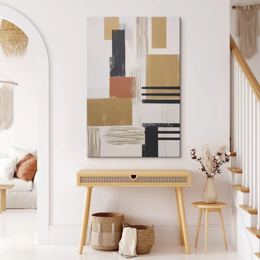 Pilt Kaasaegne abstraktsioon koos kulunud tekstuuri imitatsiooniga s48160