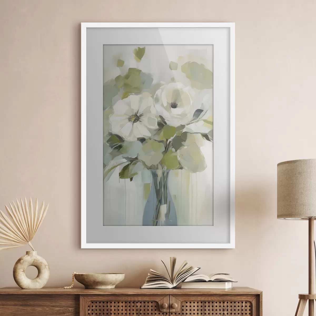 Plakat Lilled vaasis imitatsioonmaal f48167