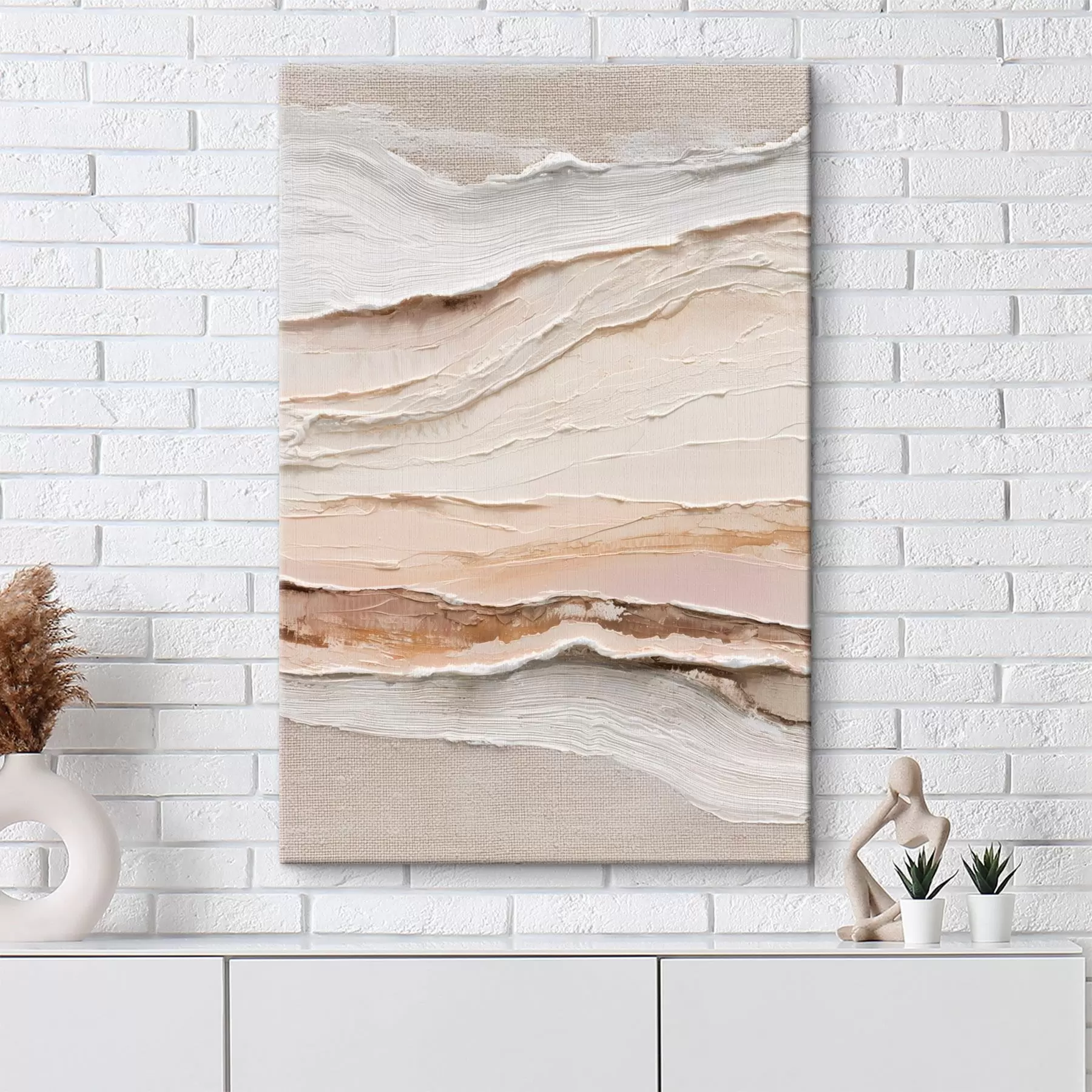 Pilt Kihtide kompositsioon liivastes ja kreemikates toonides s47966