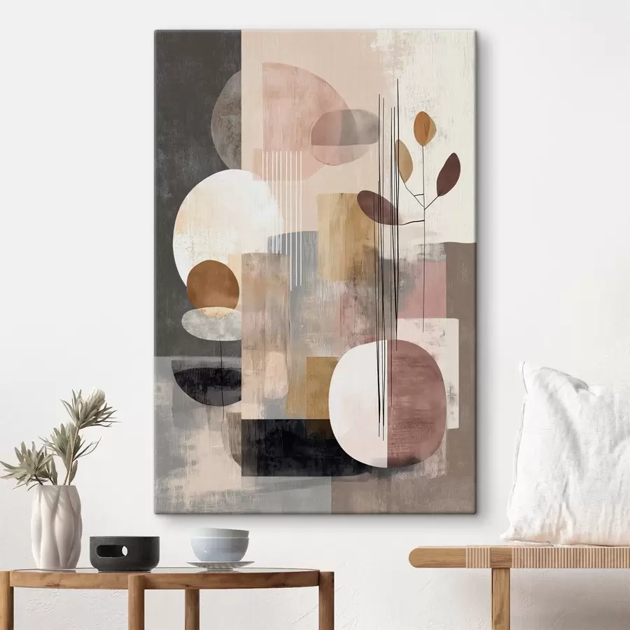 Pilt Digitaalse maalikunstistiilis kollaaž botaaniliste elementidega s47981