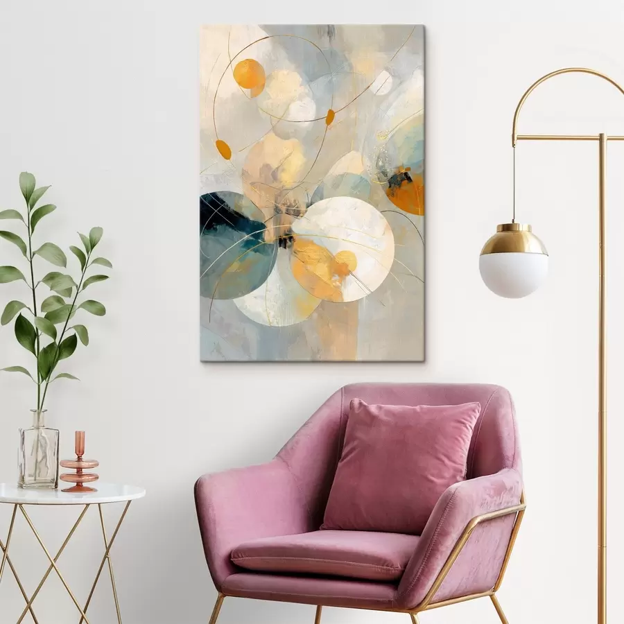 Pilt Läbipaistvate kerade ja tekstuuriga täppide kompositsioon s47985