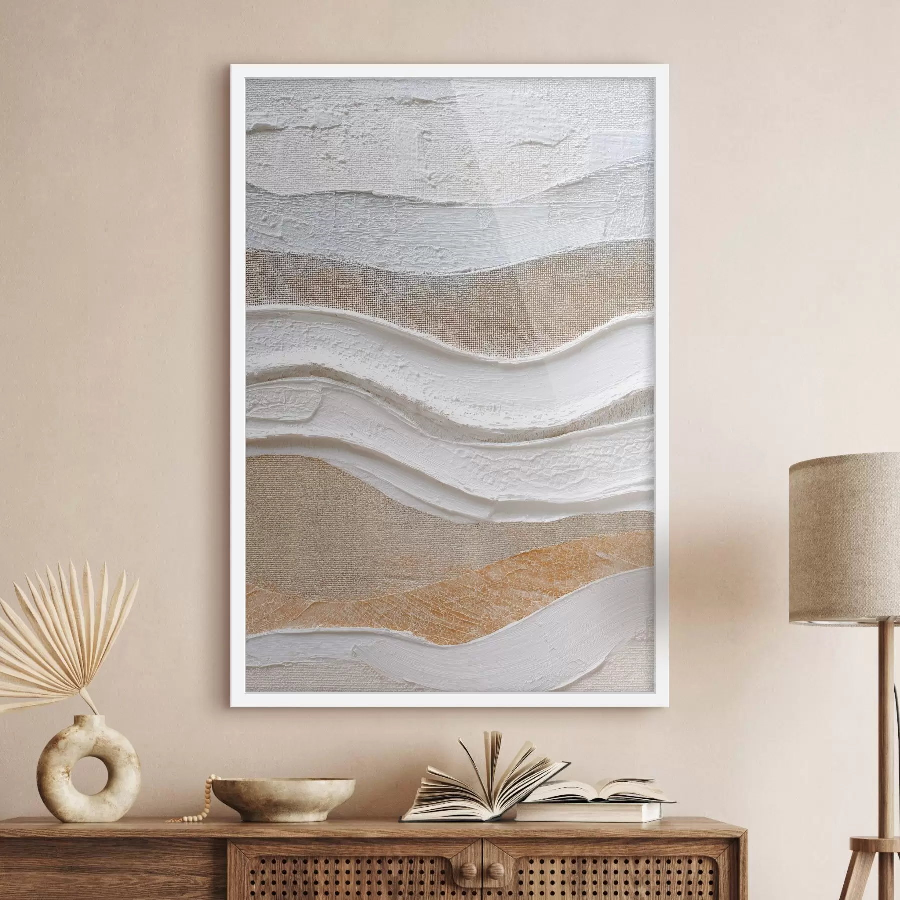 Fototapeedid Tekstuurne kompositsioon julge pintslitõmbega minimalistlikus stiilis f47965