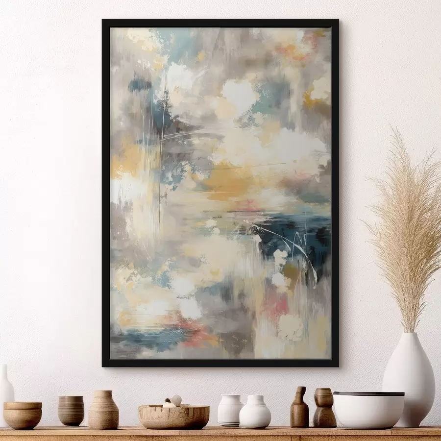 Fototapeedid Abstraktne kunstiteos minimalistlikus stiilis vaoshoitud toonides f47972