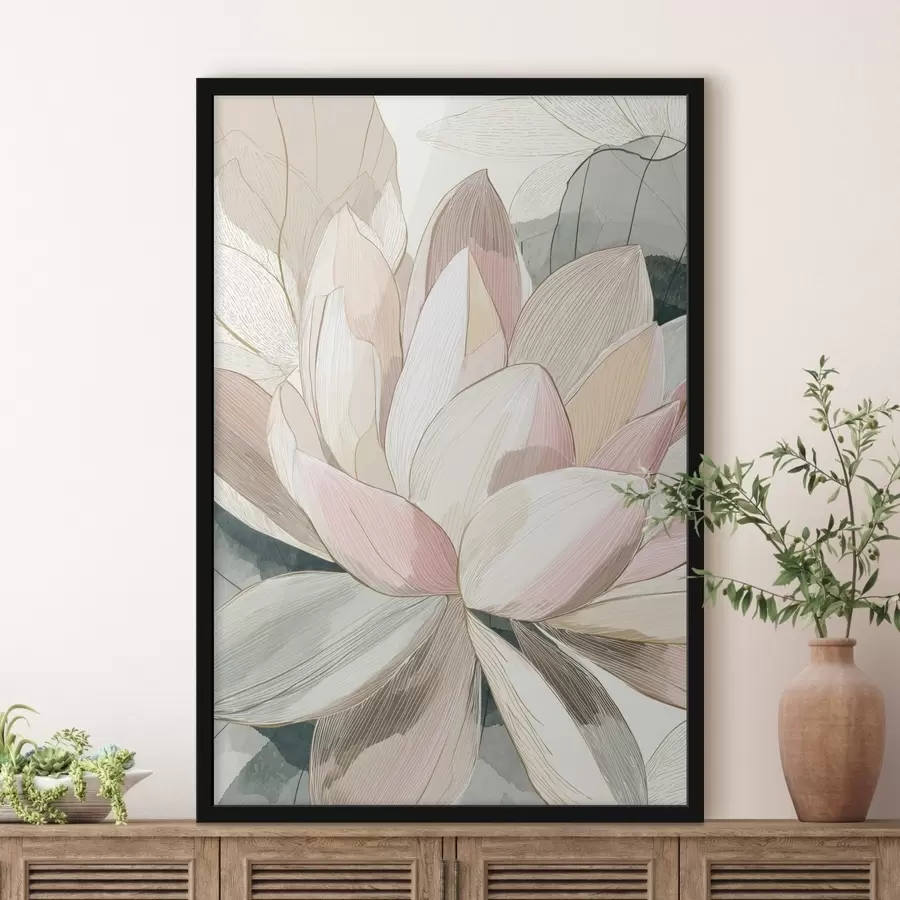 Fototapeedid Õrnad lootoseõied selgete kontuuridega f47974