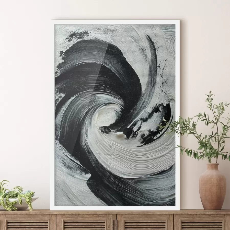 Fototapeedid Abstraktne spiraal väljendusrikaste pintslitõmmetega õlimaalistiilis f47989