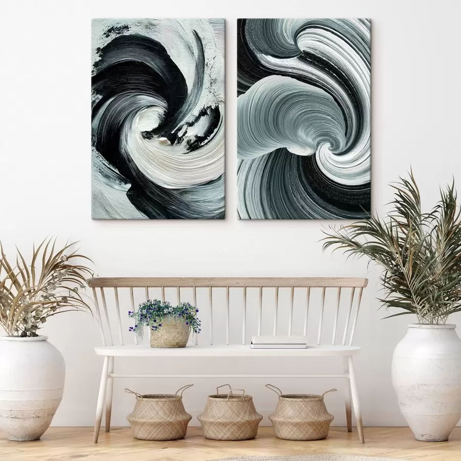 Fototapeedid Väljendusrikas monokroomne kompositsioon ruumilise tekstuuriga m30041