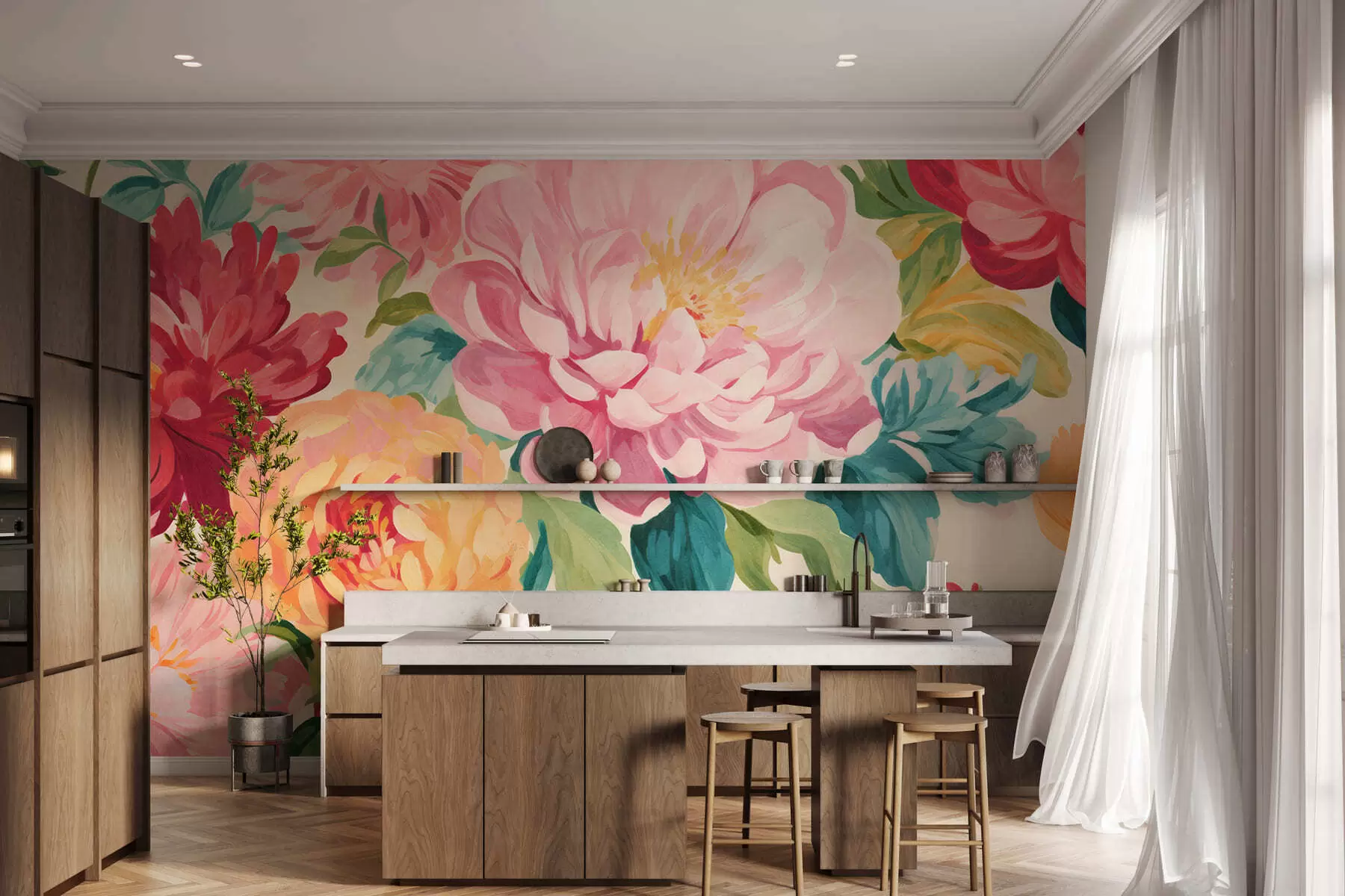 Fototapeedid Piooniaed w05313