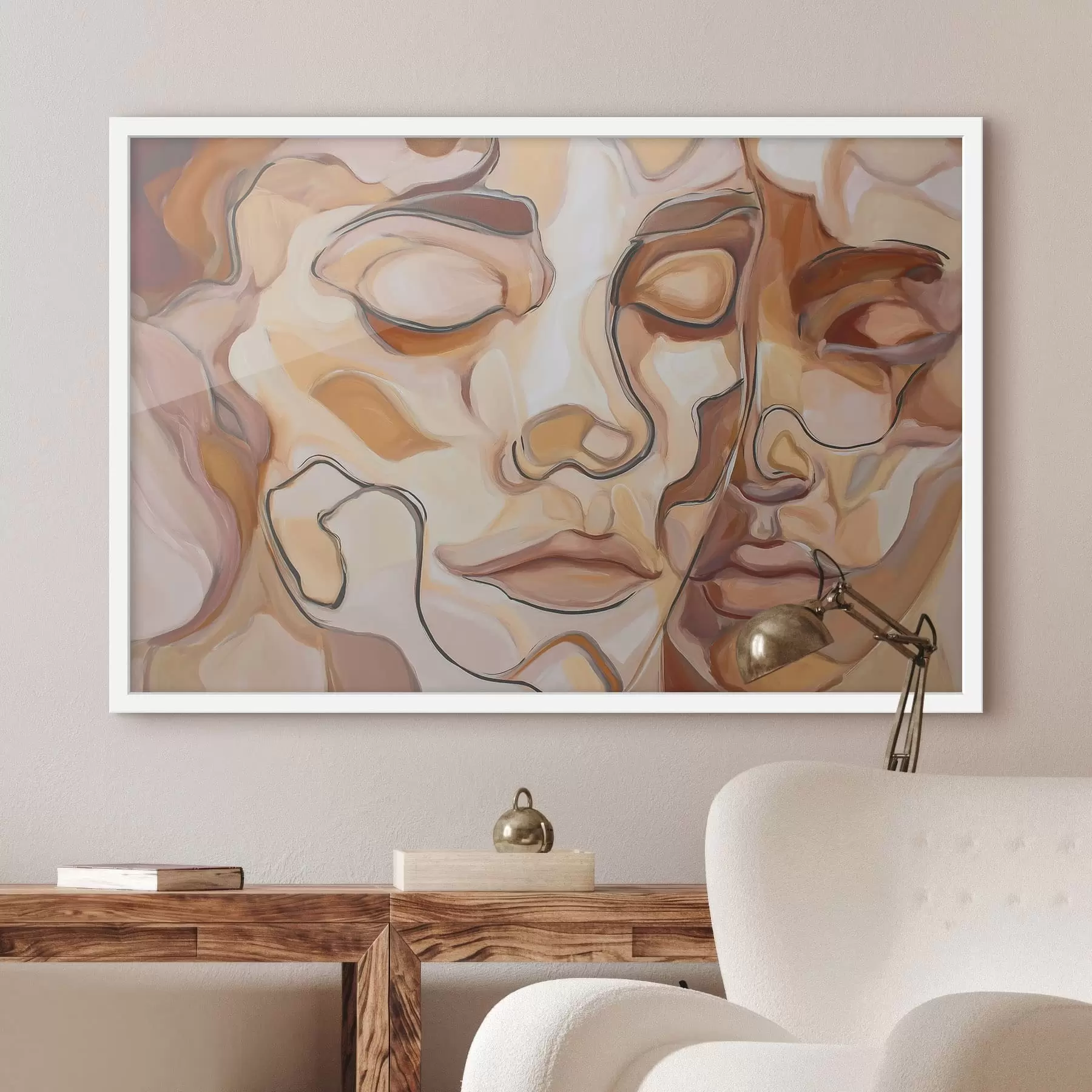 Pilt Naise ja mehe abstraktne portree f48174