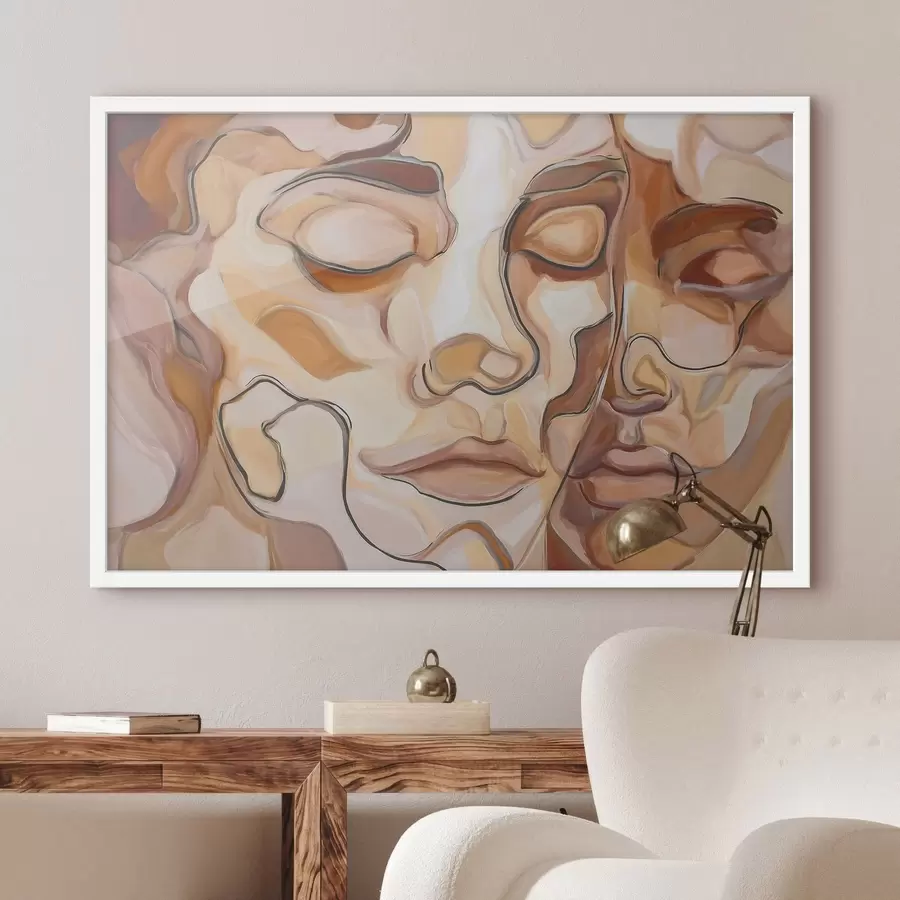 Fototapeedid Naise ja mehe abstraktne portree f48174