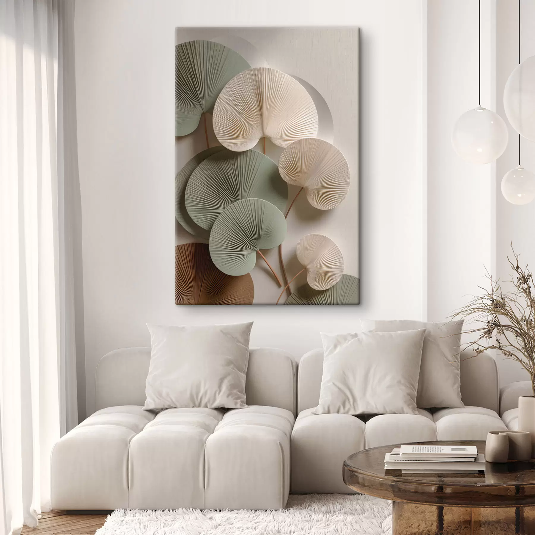 Pilt Abstraktne kompositsioon lehtedega s48225