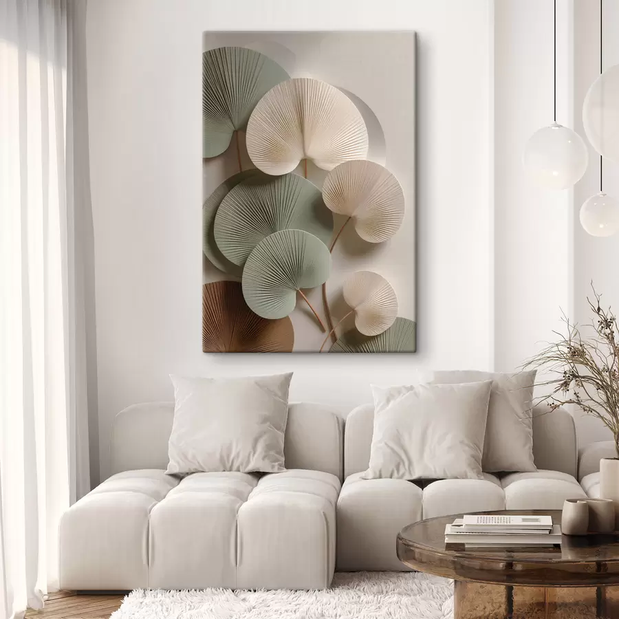 Fototapeedid Abstraktne kompositsioon lehtedega s48225