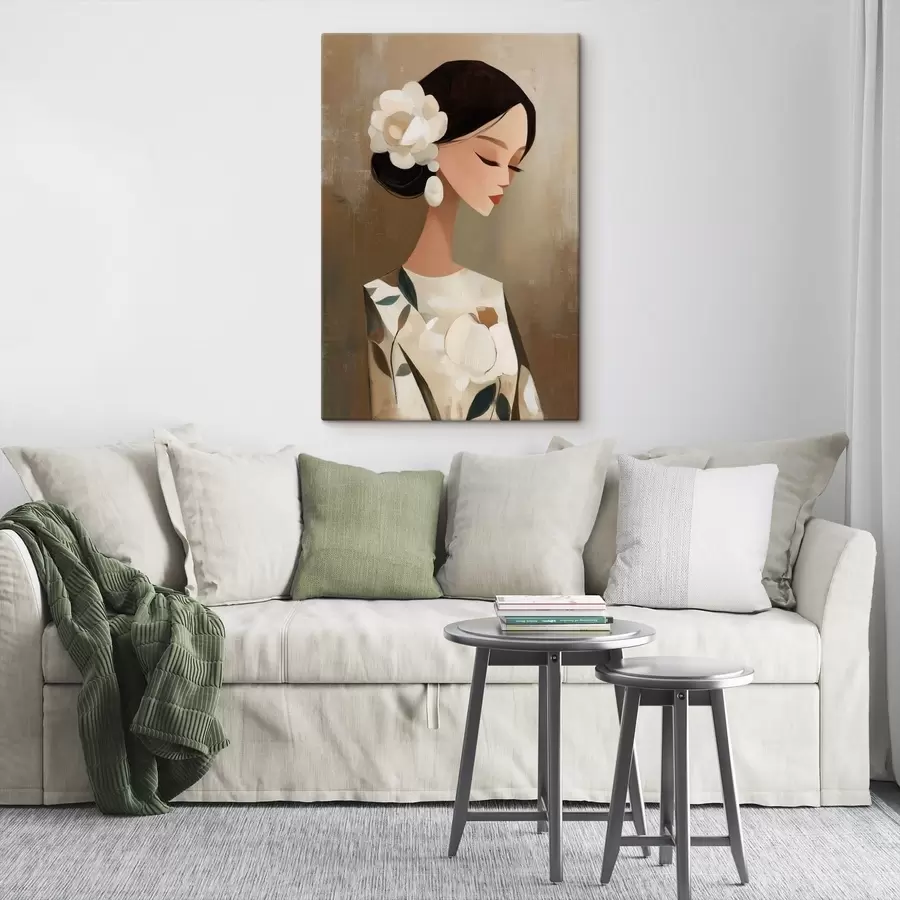 Pilt Tüdruk lilledega juustes s48232