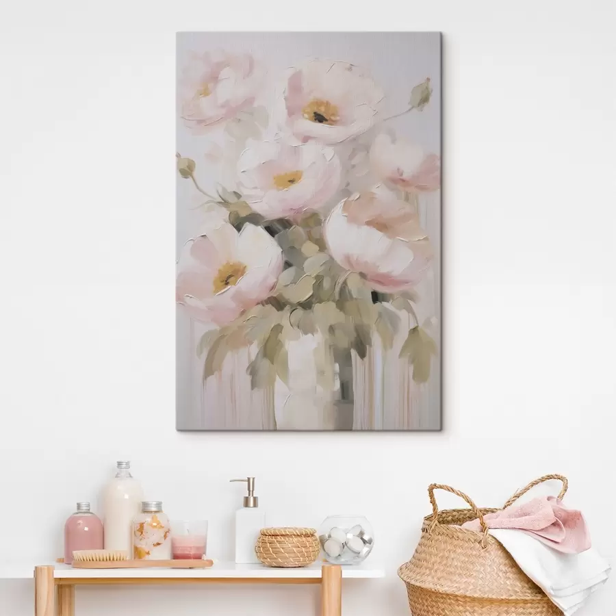 Pilt Abstraktsed lilled vaasis, maalist inspireeritud s48264