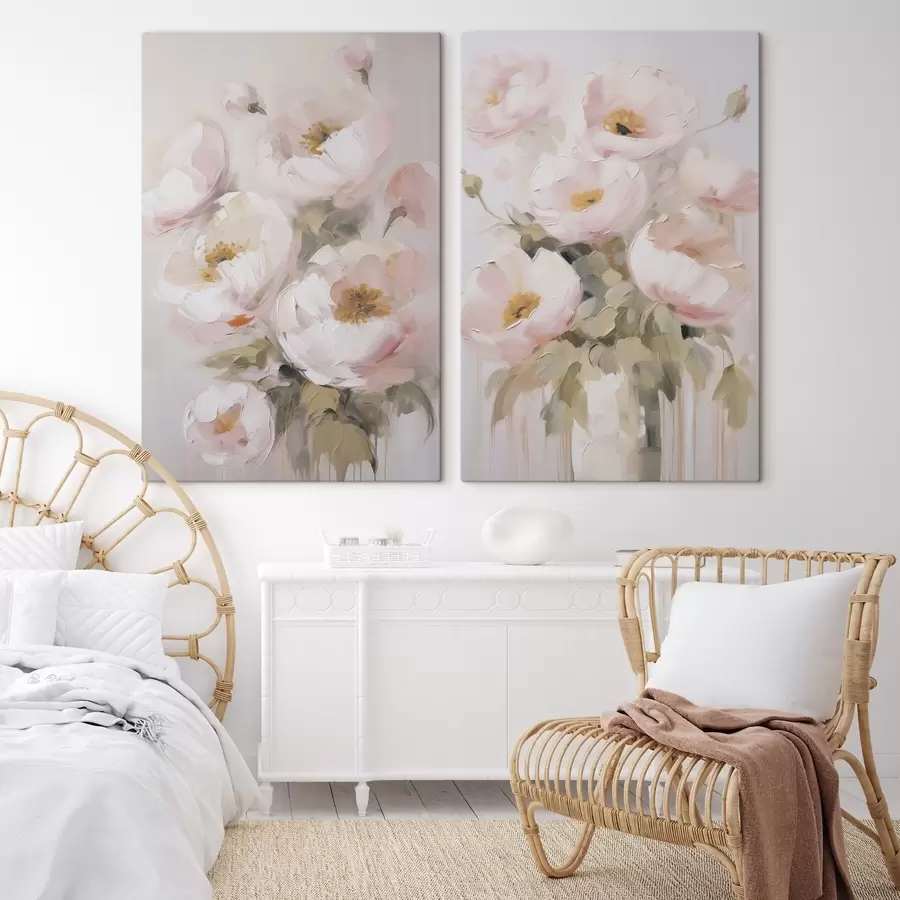 Fototapeedid Abstraktsed lilled, maalide imitatsioon m30166