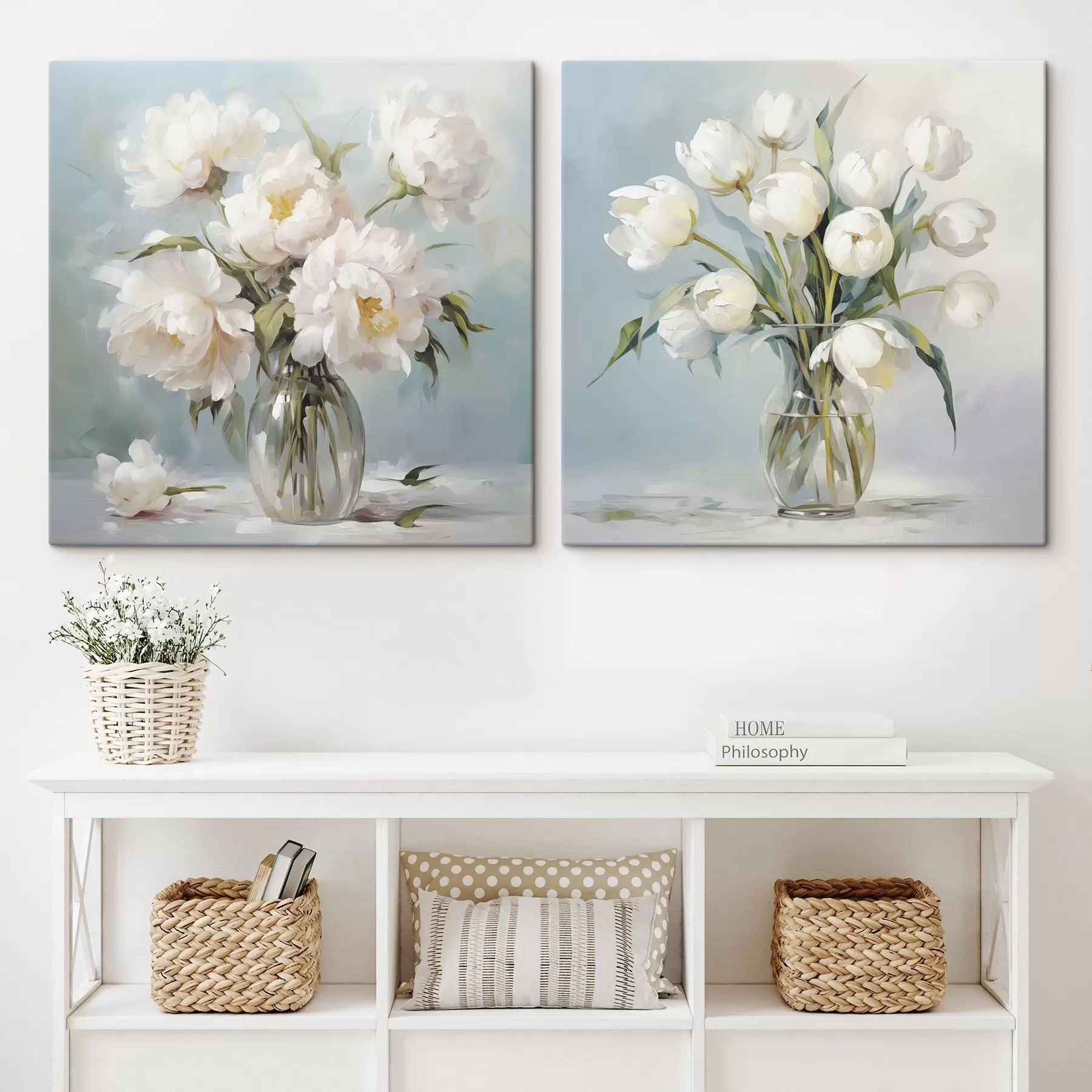 Pilt Lillede kimp vaasis, imitatsioonmaal m30167