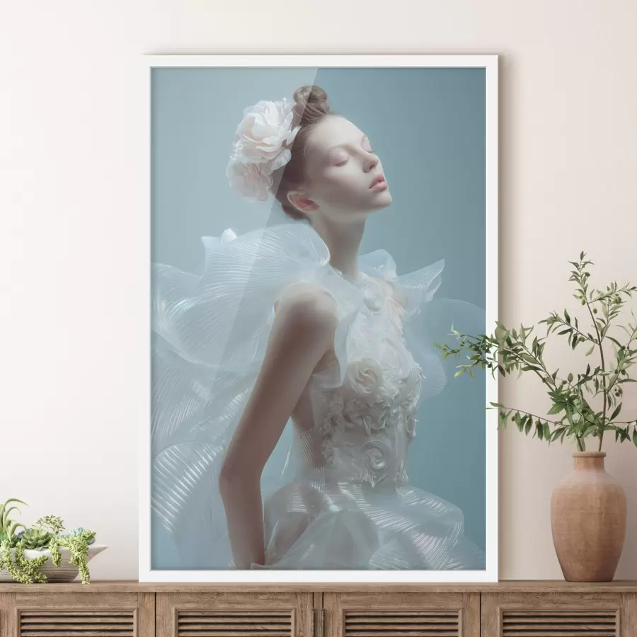 Fototapeedid õrn tüdruk valges kleidis f48288