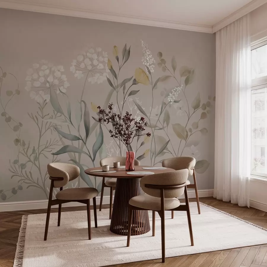 Fototapeedid Botaaniline kompositsioon soojades beežides toonides w05154v2