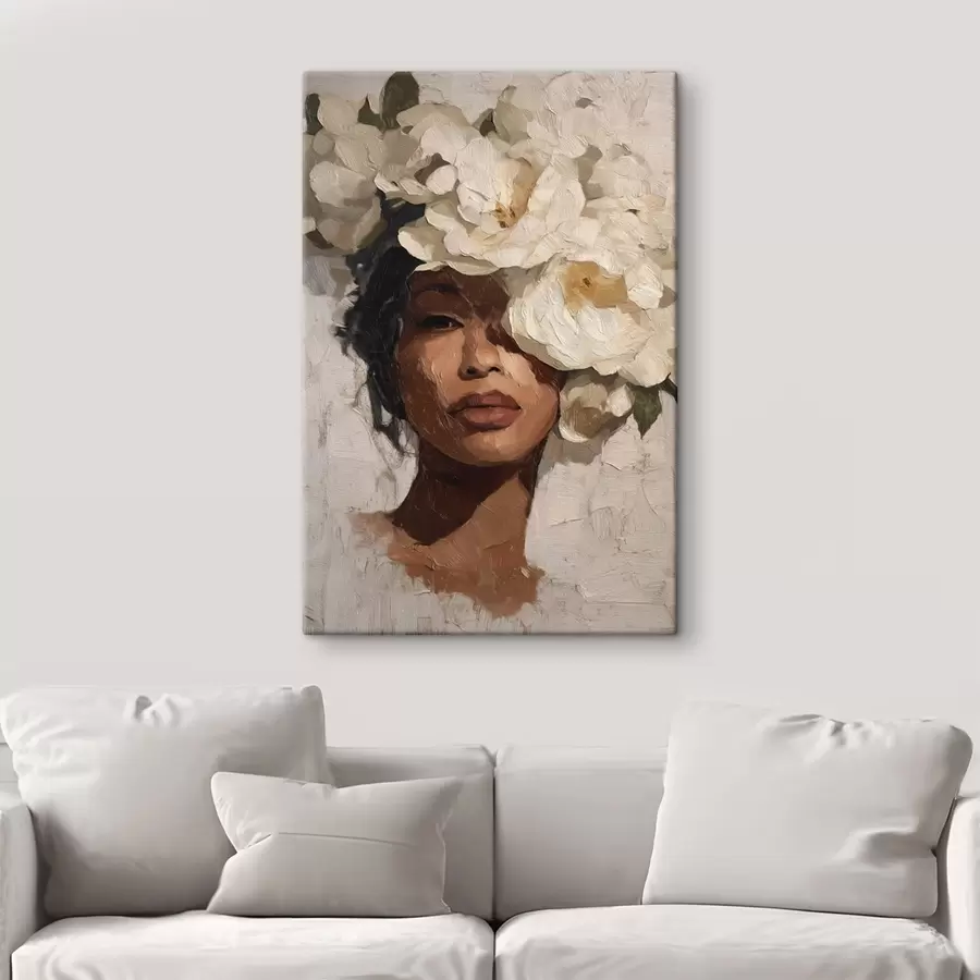 Pilt Tüdruk lilledega s48377