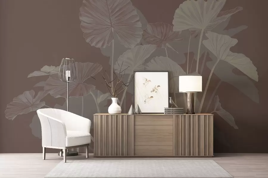 Fototapeedid Värvitud lootose aed w05364v2