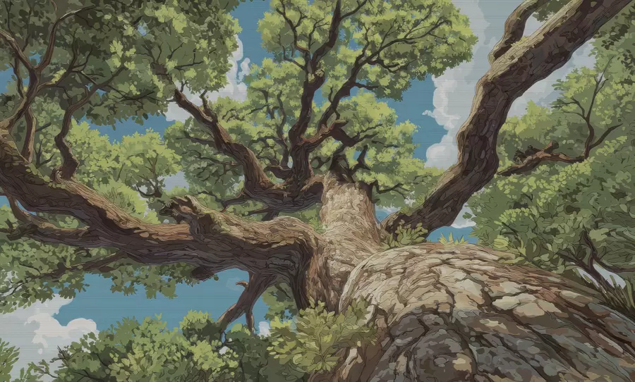 Fototapeedid Majesteetlik mosaiikpuu w05368