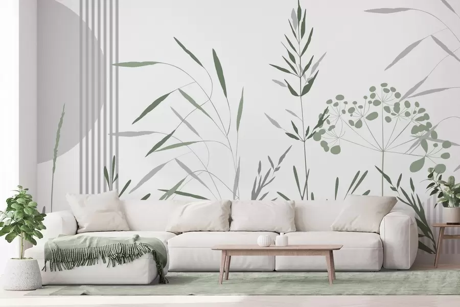 Fototapeedid Taimestiku abstraktsed siluetid w05375