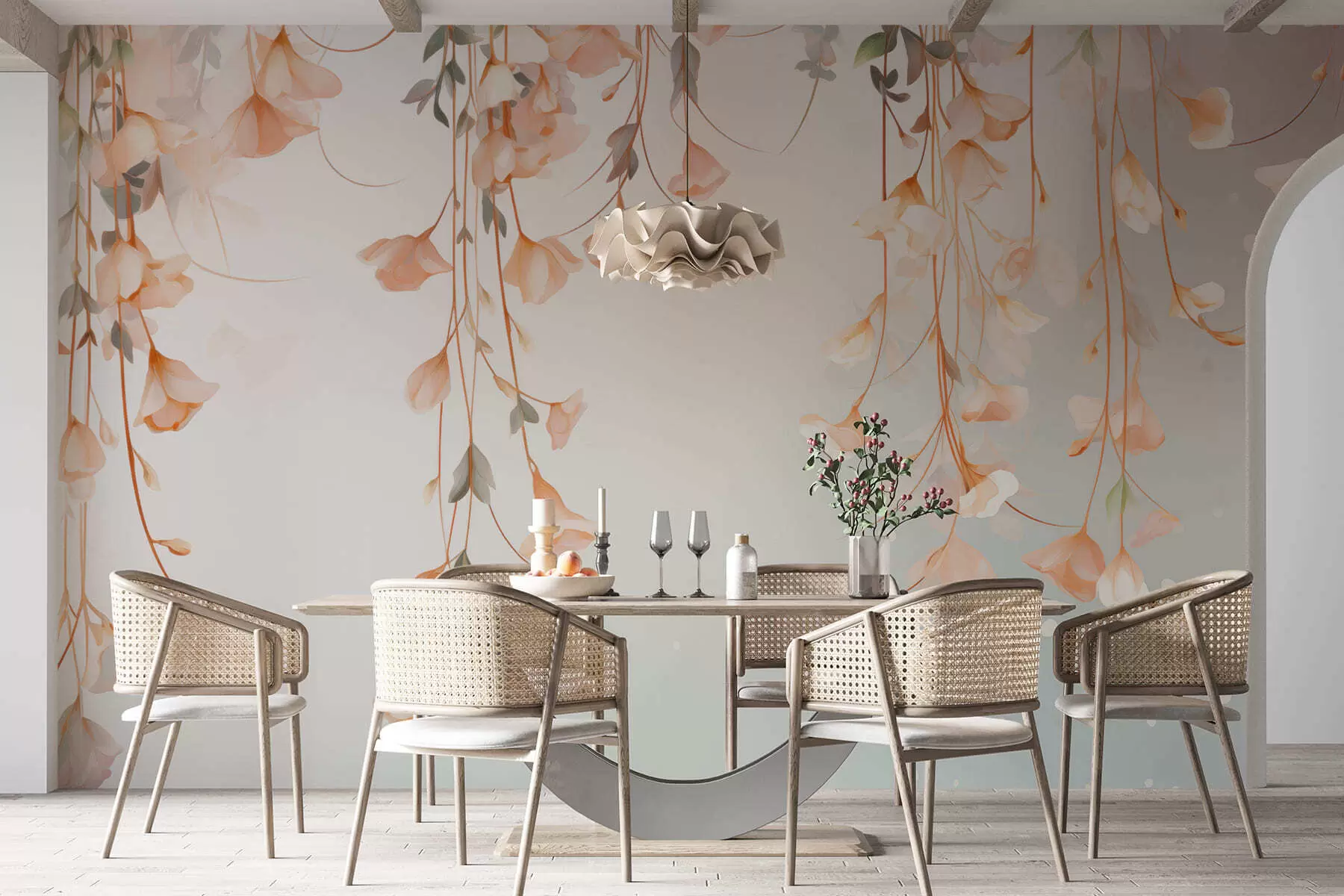 Fototapeedid Rippuvad lillede oksad w05344